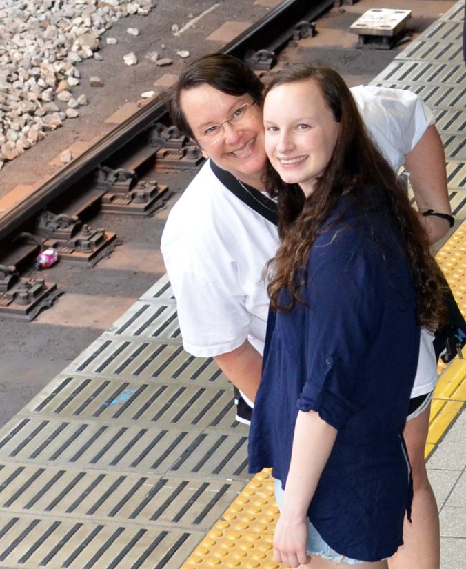 Waiting for the train!